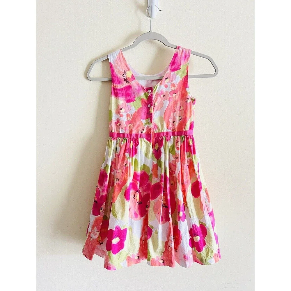 Dressed Up by‎ Gymboree Girls Pink Floral Sleeveless Dress Full Size 8